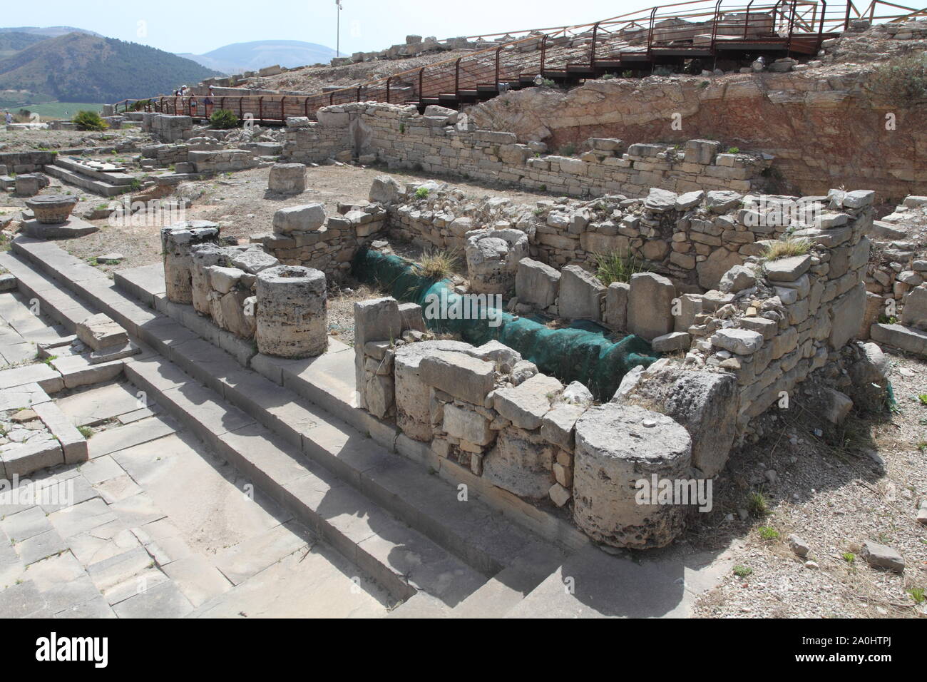 Calatafimi Segesta, Italien - 1. Juli 2016: Die Antike Stadt Segesta... Stockfoto