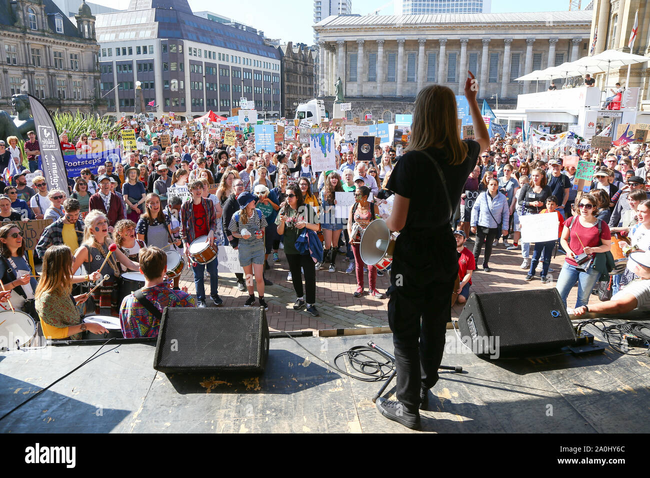 Das globale Klima Streik Protest, Birmingham, Großbritannien Stockfoto