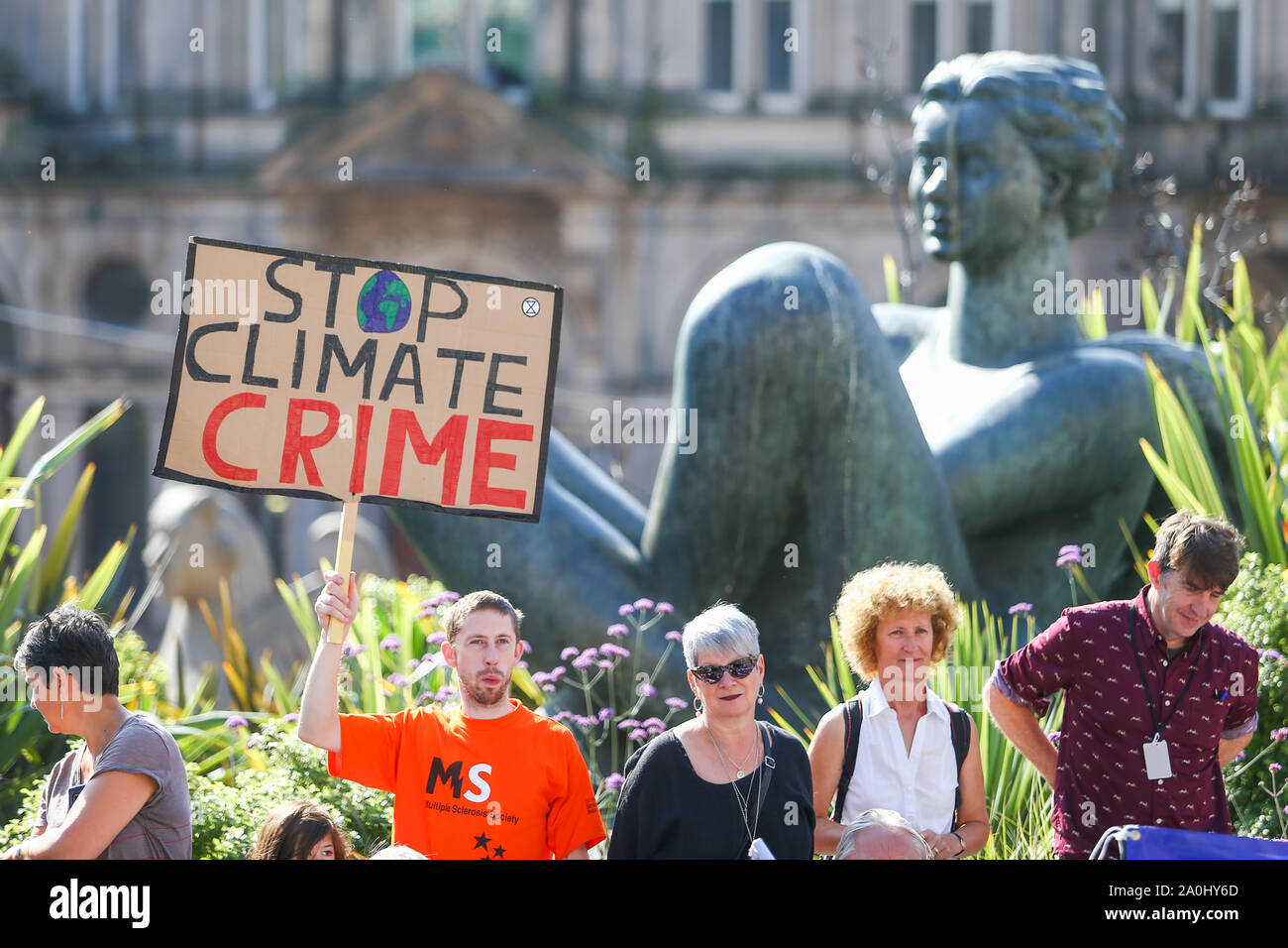 Das globale Klima Streik Protest, Birmingham, Großbritannien Stockfoto