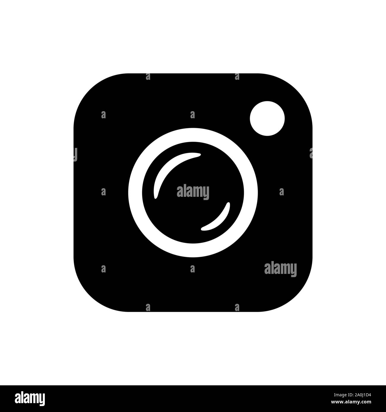 Kamera Symbol. Einfache flache Benutzeroberflächenstil kamera Zeichen Abbildung. Stock Vektor