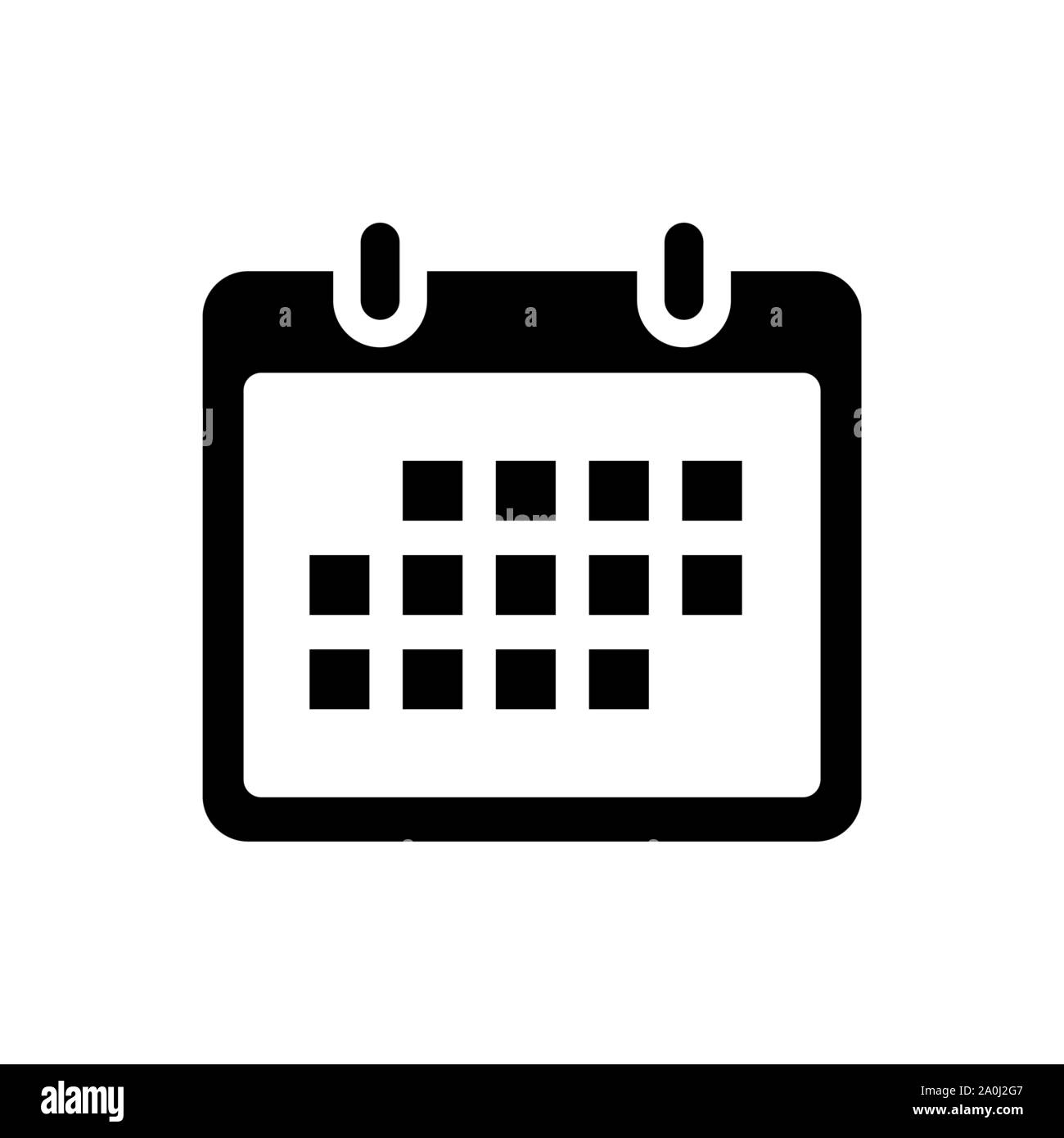 Flache Symbol Kalender. Kalender an der Wand. Vector Illustration. Stock Vektor