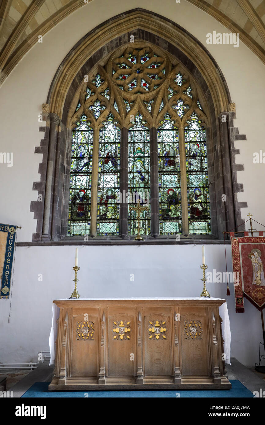 ST DAVID'S, PEMBROKESHIRE/UK - 13. SEPTEMBER: Innenansicht der Kathedrale von St David's in Pembrokeshire am 13. September 2019 Stockfoto