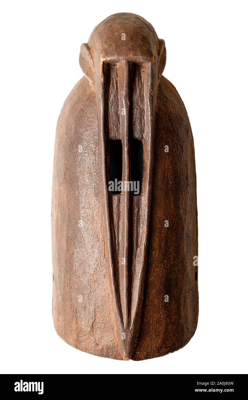 Afrikanischer affe Maske in Holz isoliert auf weißem geschnitzt. Stockfoto Afrikanischer affe Maske in Holz isoliert auf weißem geschnitzt. Stockfoto