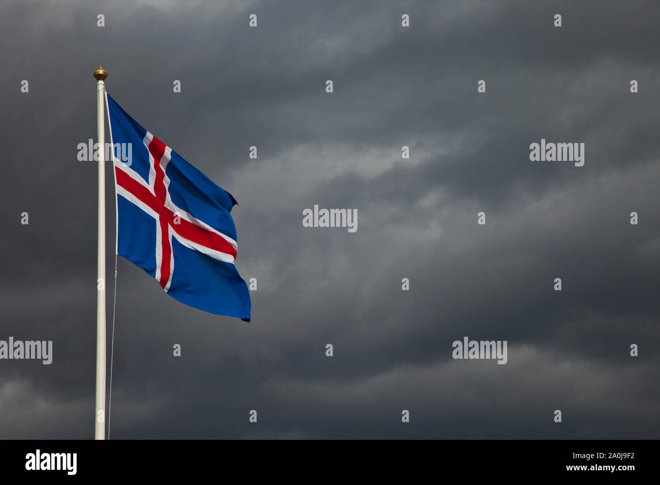 Bandera de Islandia Stockfoto