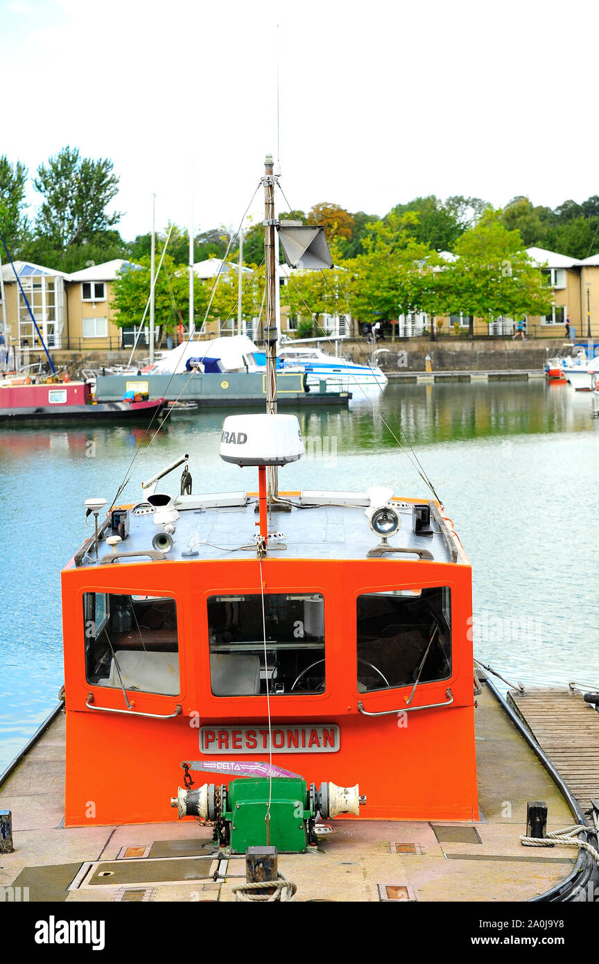 Das Prestonian in Preston Docks und Marina für die Aufrechterhaltung der Navigation Marken im Fluss Ribble und Mündung verwendet werden Stockfoto