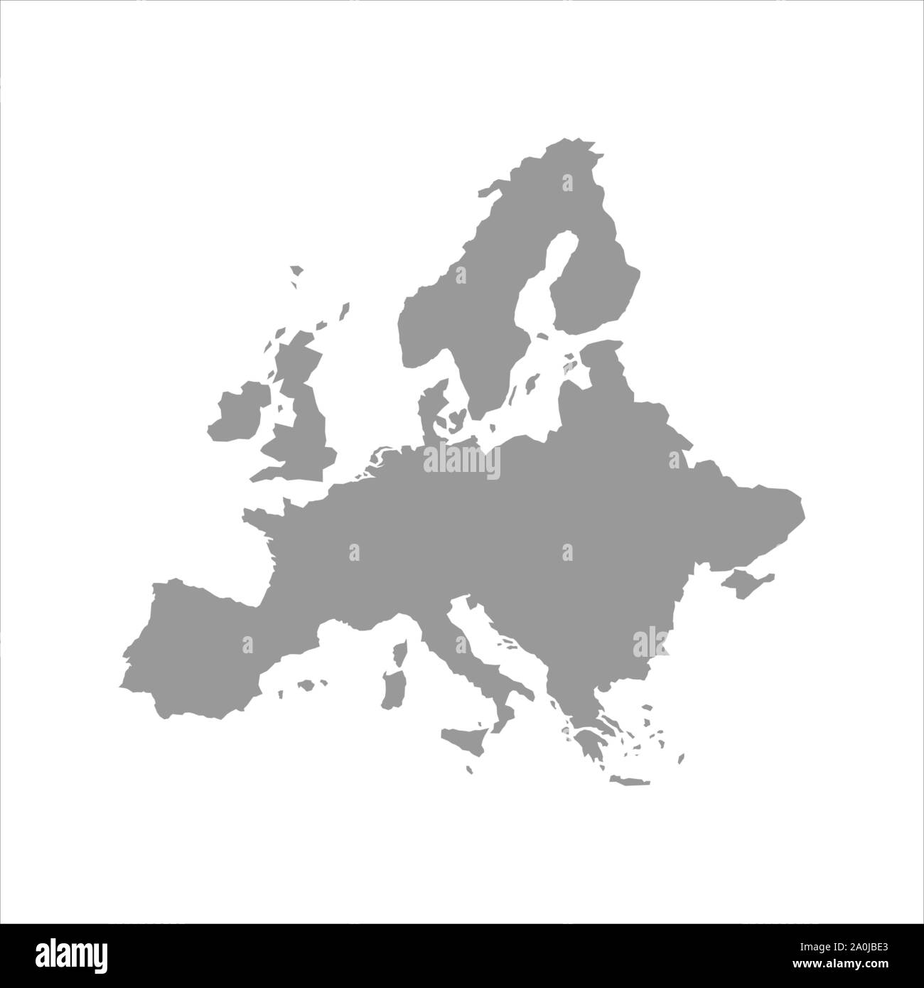 Detaillierte Vektorkarte des Europa Stock Vektor