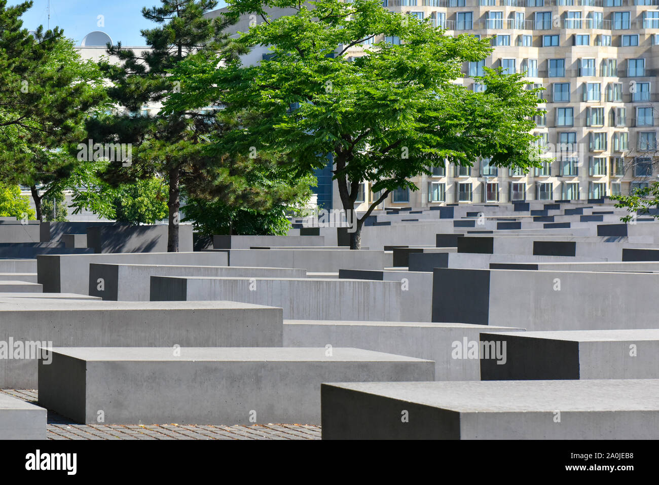 Holocaust-mahnmal oder Denkmal für die ermordeten Juden Europas in Berlin, Deutschland Stockfoto