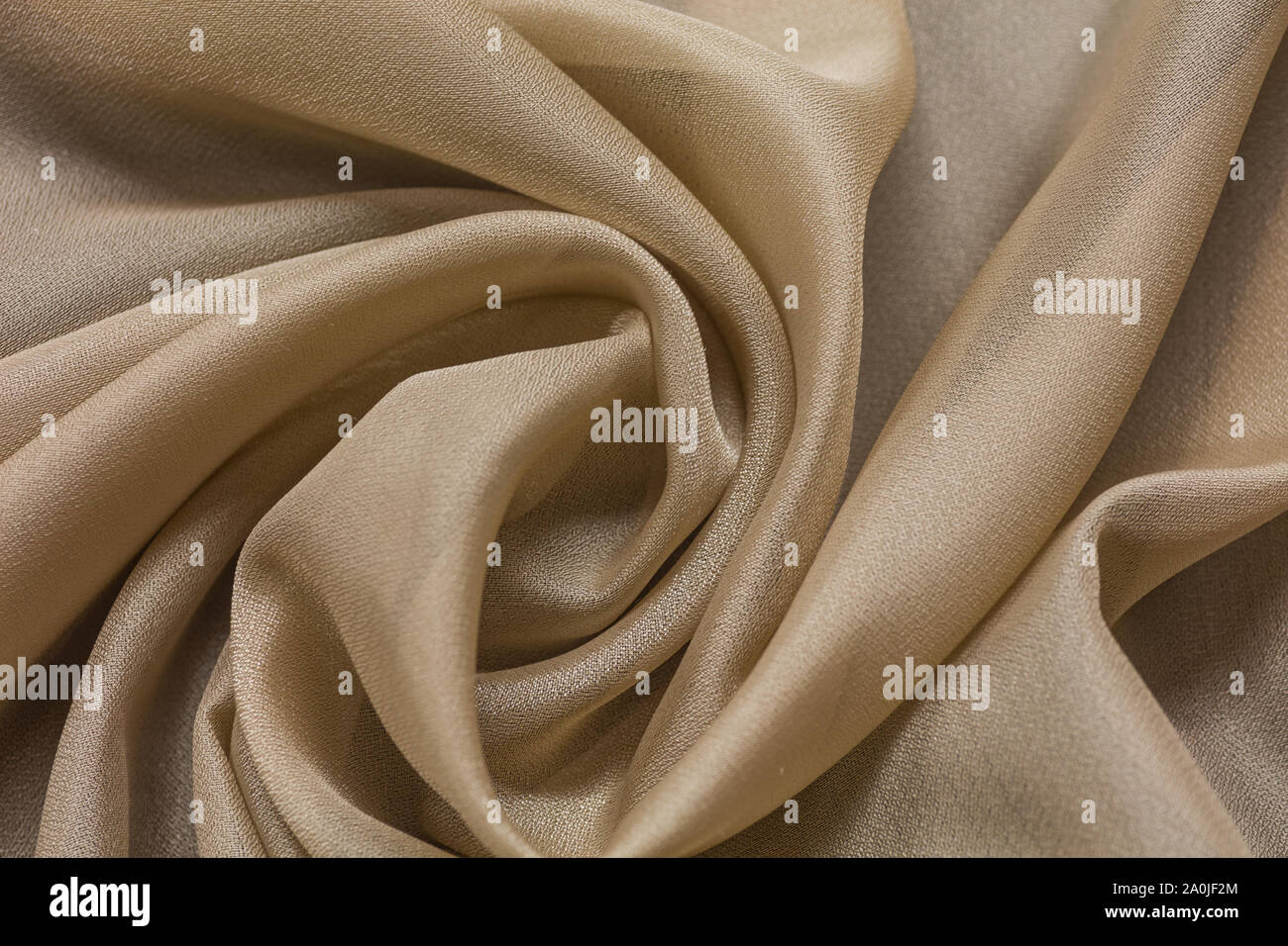 Glänzend Hintergrund Tuch mit beige vail Textil Stockfoto