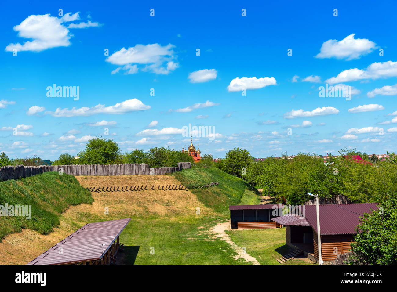 Blick auf uvorov Festung die Festung Denkmal ", Ust Labinsk, Russland Stockfoto