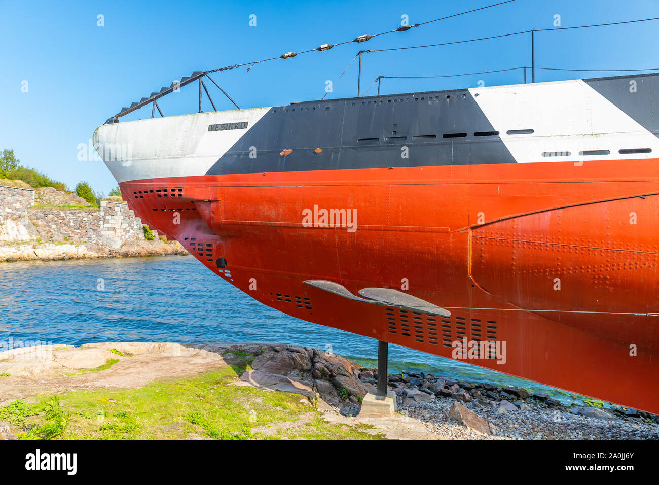 U-Boot museum Vesikko in Suomenlinna, Finnland Stockfoto