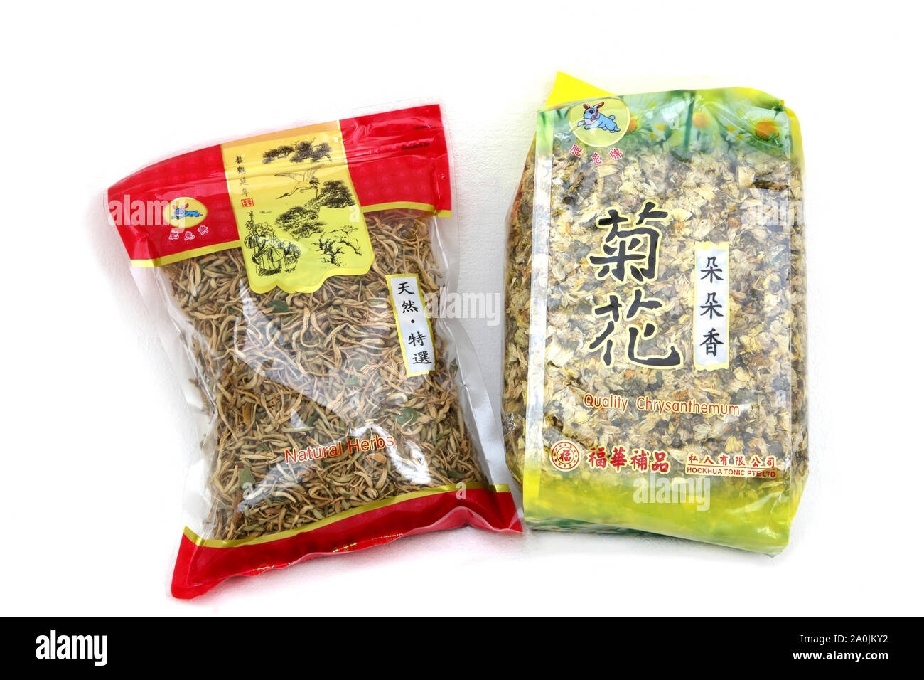 Chinesische Chrysanthemum Tee- und natürliche Kräuter Stockfoto