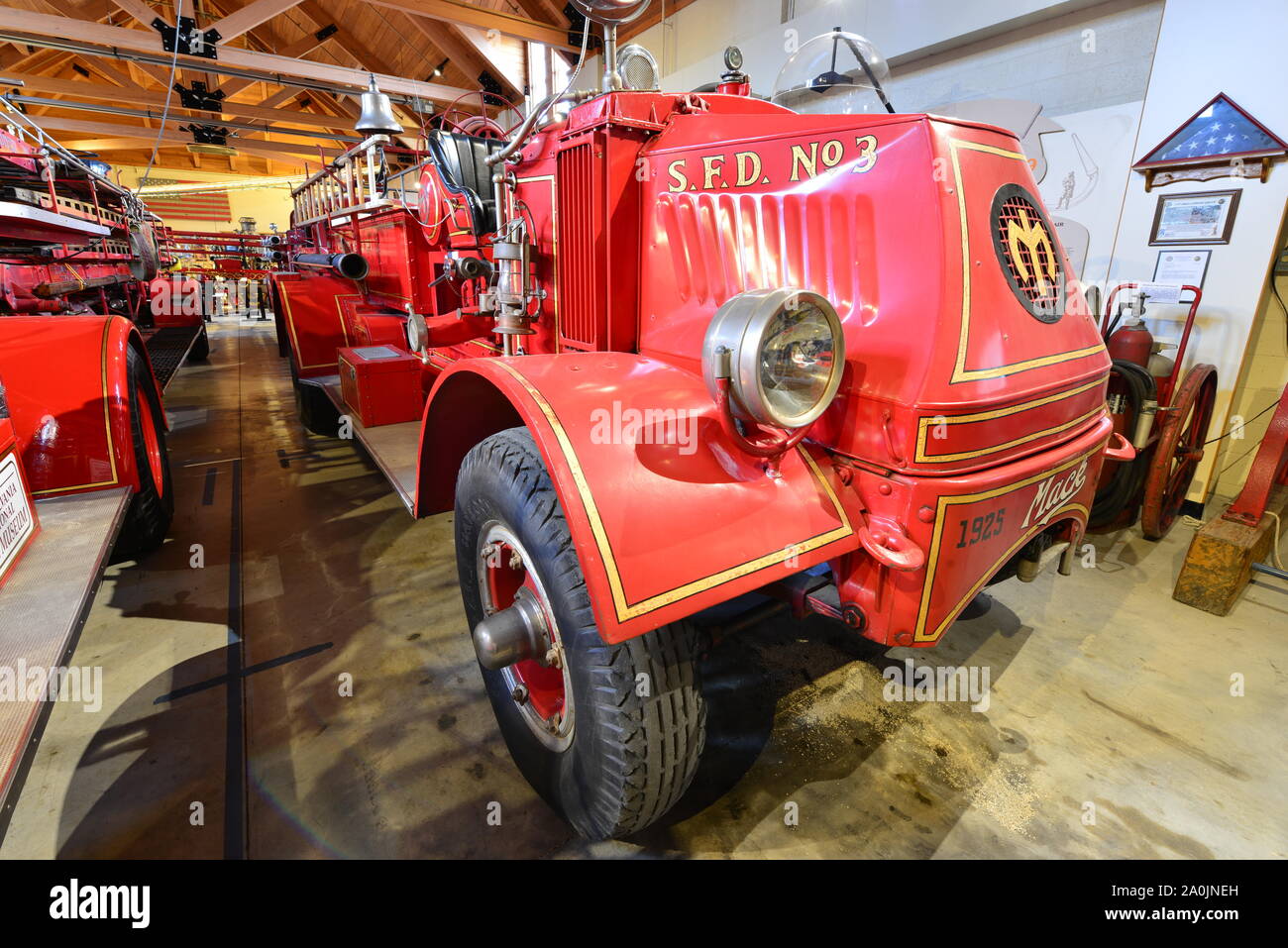 Ein vintage American Fire Engine. Stockfoto