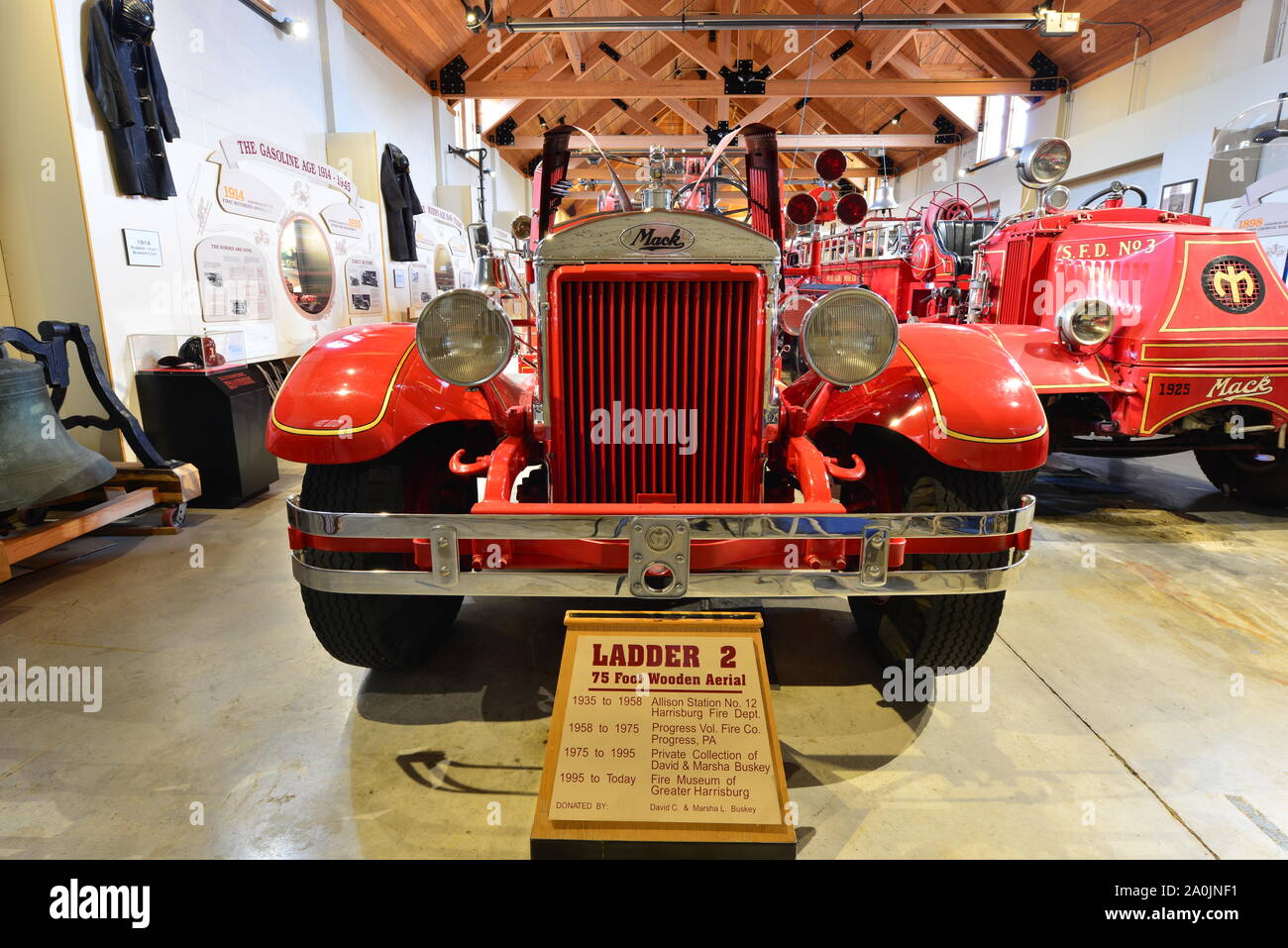 Ein vintage American Fire Engine. Stockfoto