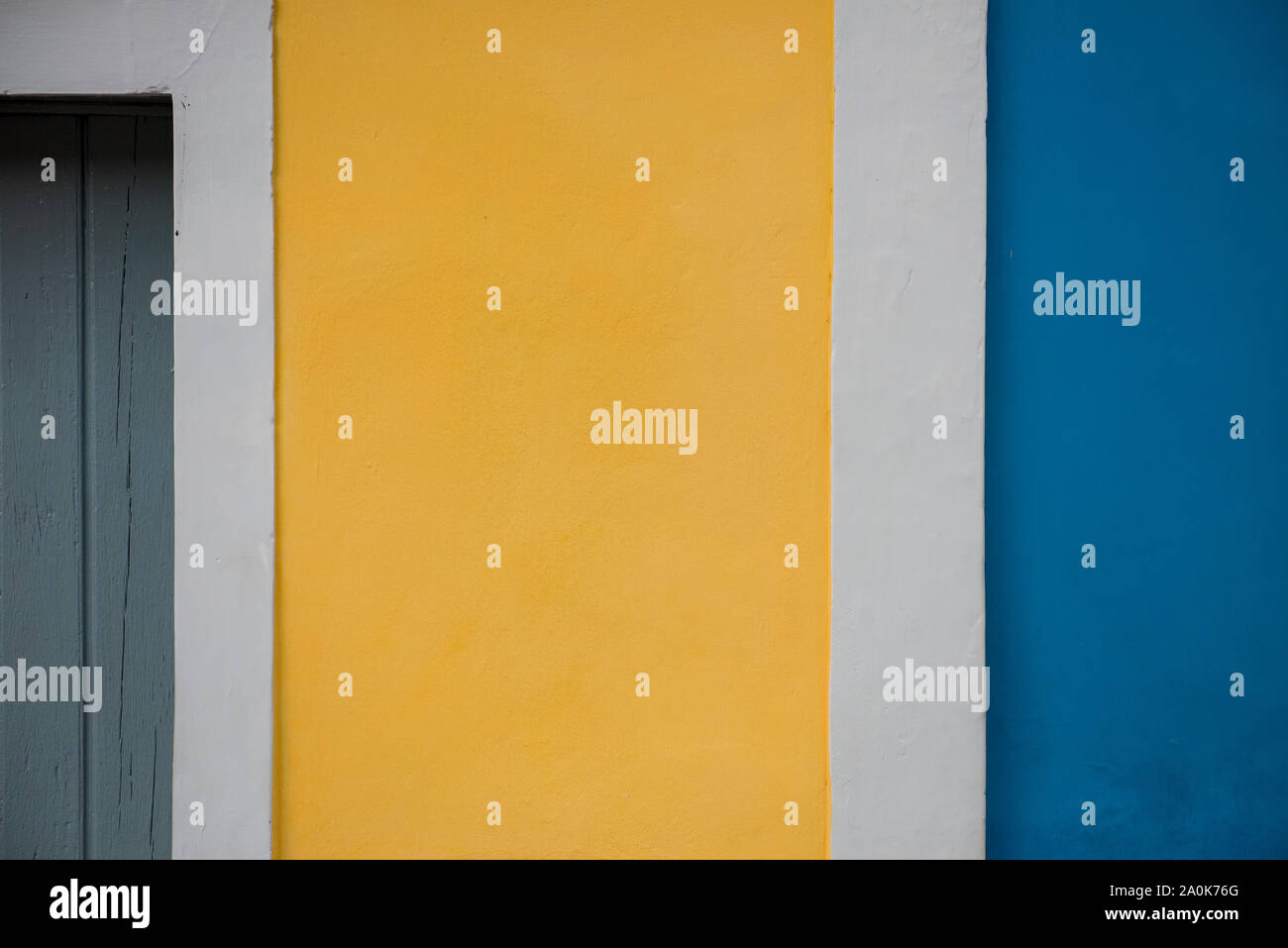 Abstraktion von bunten Architektur ein Haus im Kolonialstil in Brasilien Stockfoto