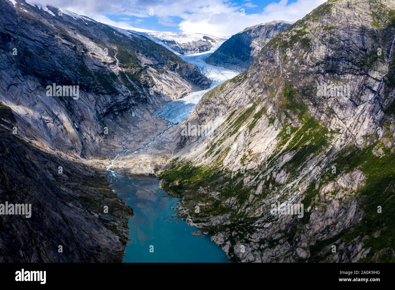 Nigardsbreen Gletscher in jostedalen, Norwegen Stockfoto