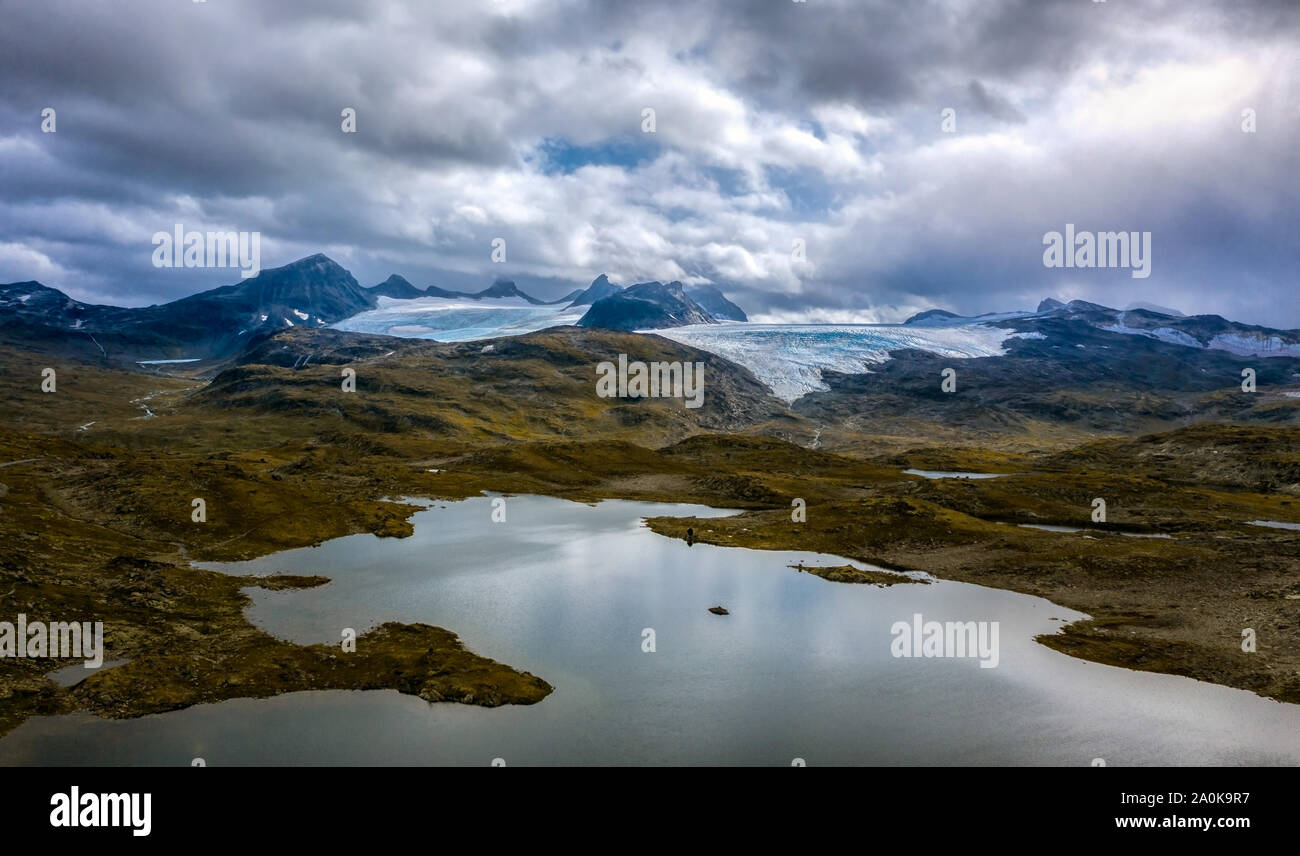 See am smorstabbreen Gletscher in Jotunheimen np Stockfoto