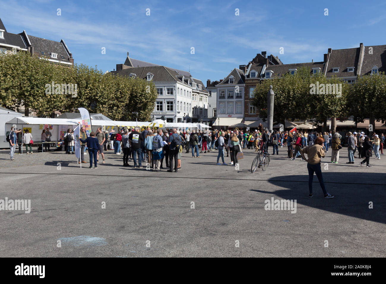 Demonstration in Maastricht während des globalen Klimas Streik um Aufmerksamkeit für die Ziele der nachhaltigen Entwicklung und der globalen Ziele Stockfoto