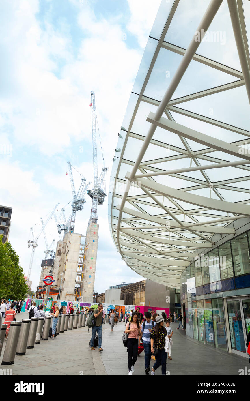 London, Großbritannien - 13 Juli 2019: Kings Cross&St Pancras Station ist einer der größten U-Bahn und Bahnhof international in London Stockfoto