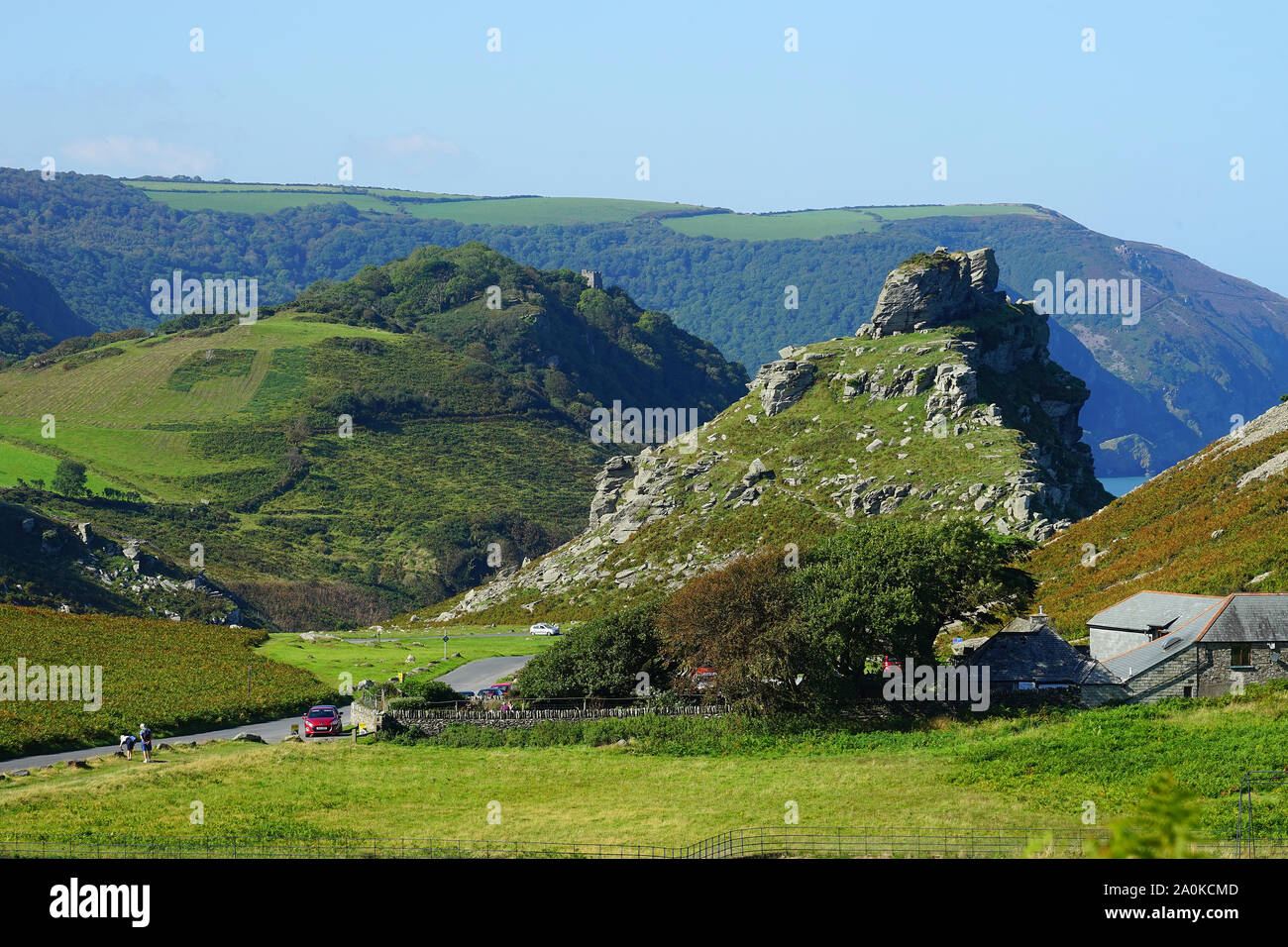 Castle Rock und das Tal der Felsen, Exmoor Stockfoto