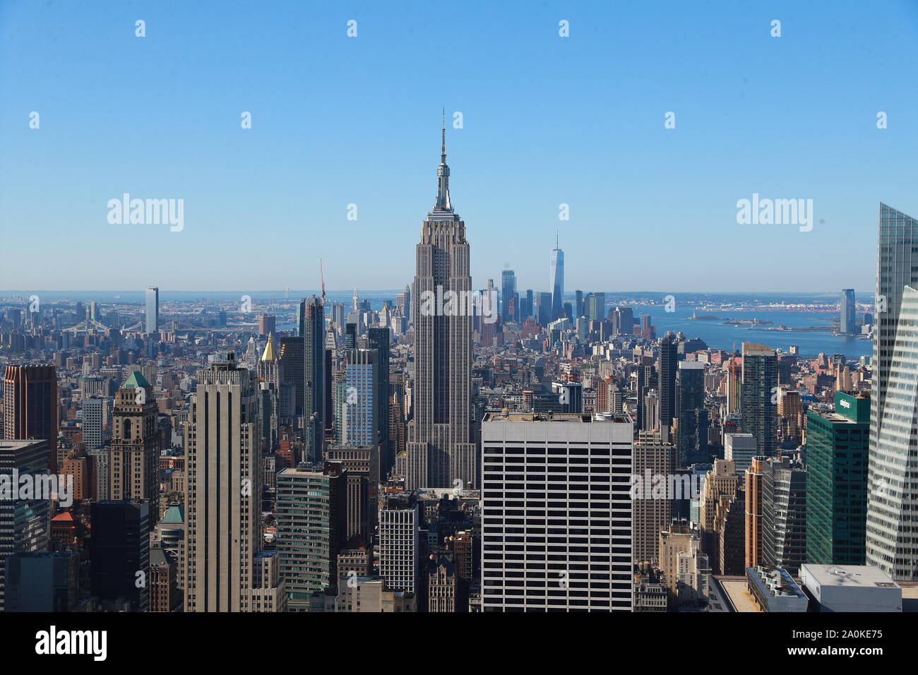 Sehenswürdigkeiten In New York Auf Englisch Ein Blick auf Lower Manhattan ist von Midtown Manhattan in New York