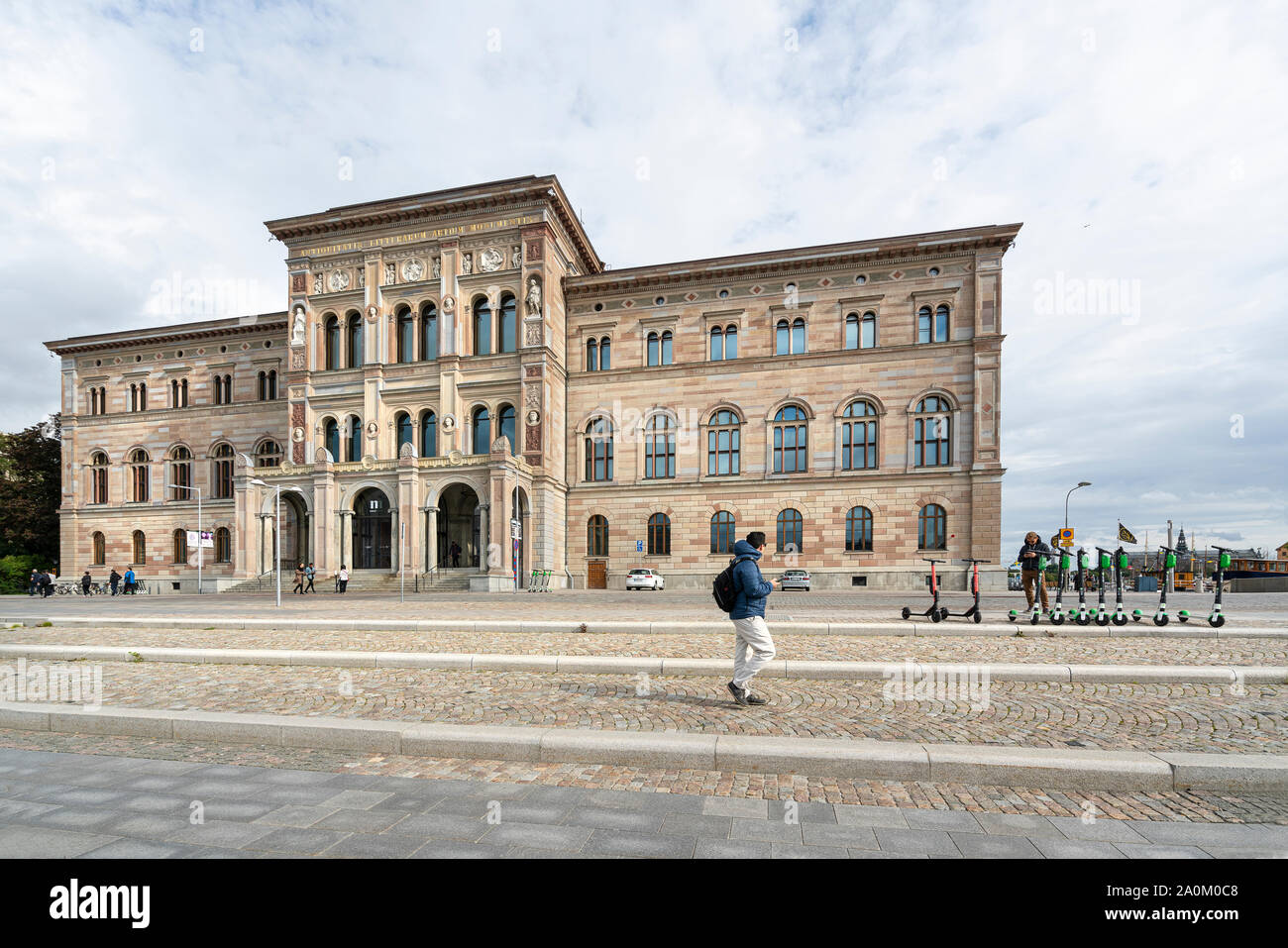 Stockholm, Schweden. September 2019. Ein Blick auf die Fassade des Nationalen Museum Palace Stockfoto