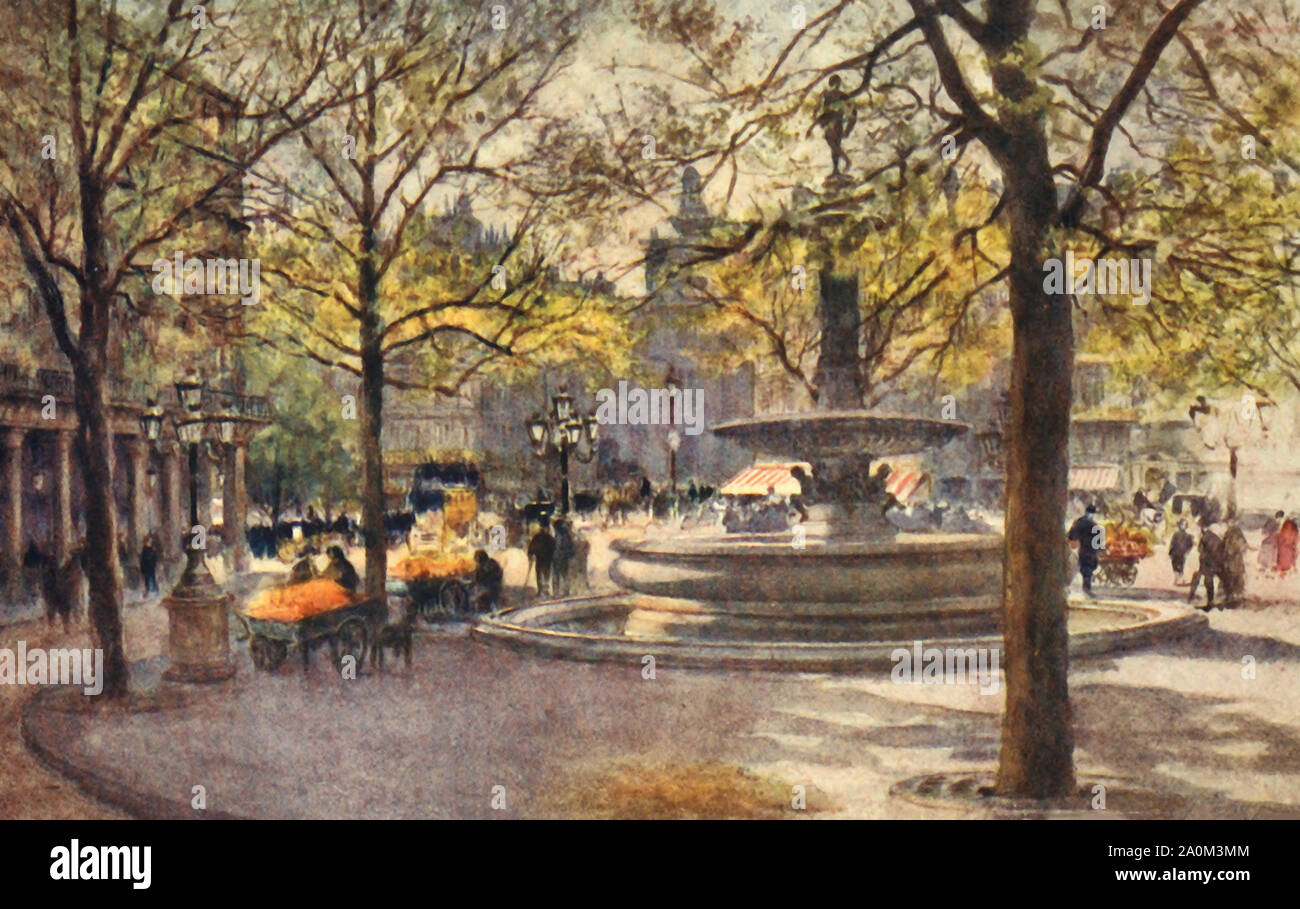 In der Place de Theatre Francais, Paris, Frankreich, ca. 1913 Stockfoto