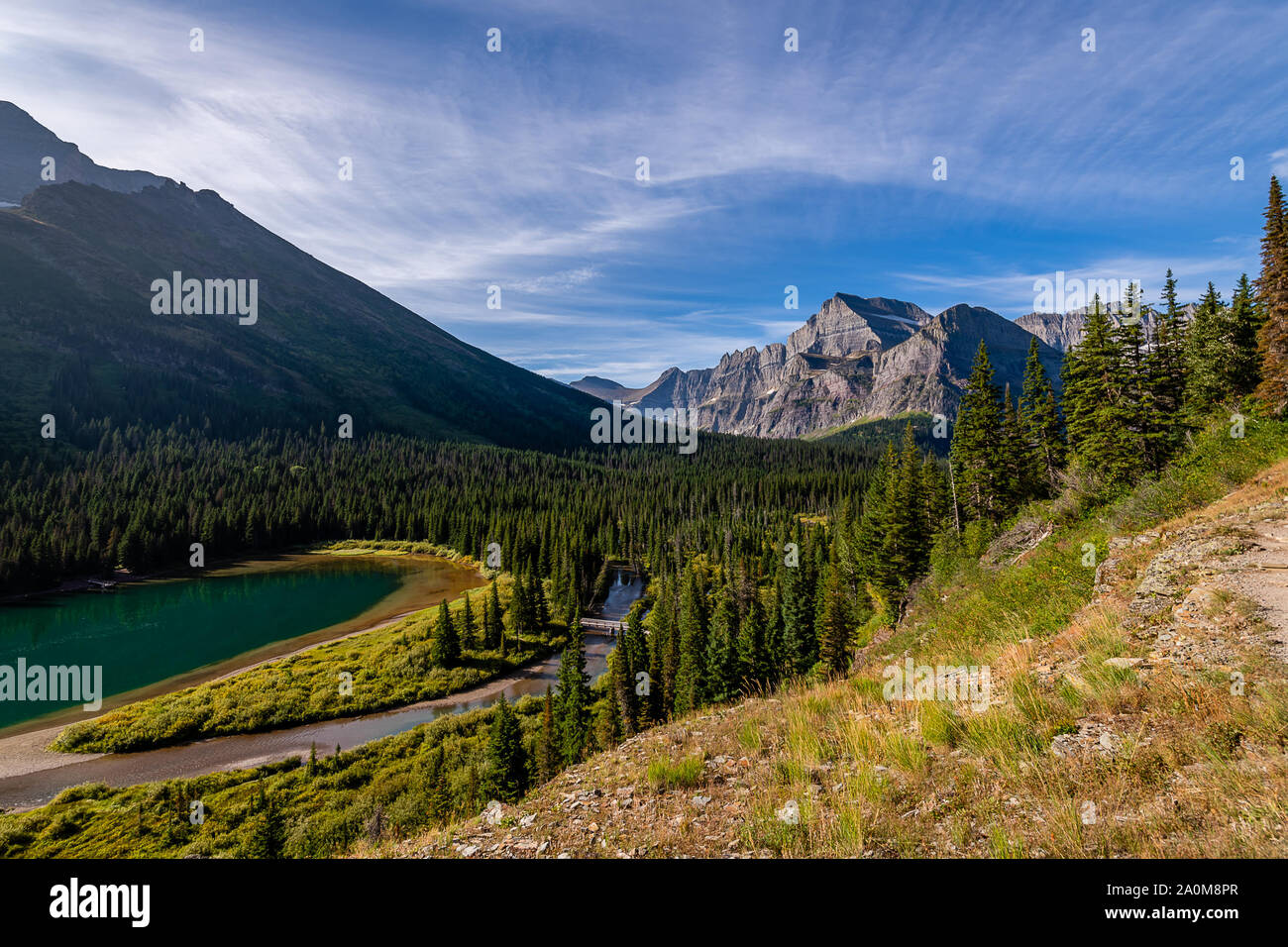 Grinnell Glacier Trail, Glacier National Park Stockfoto