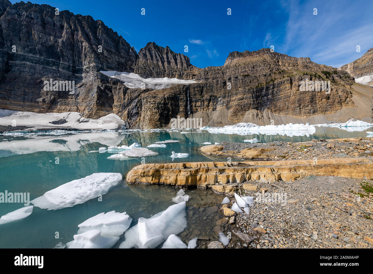 Grinnell Glacier Trail, Glacier National Park Stockfoto