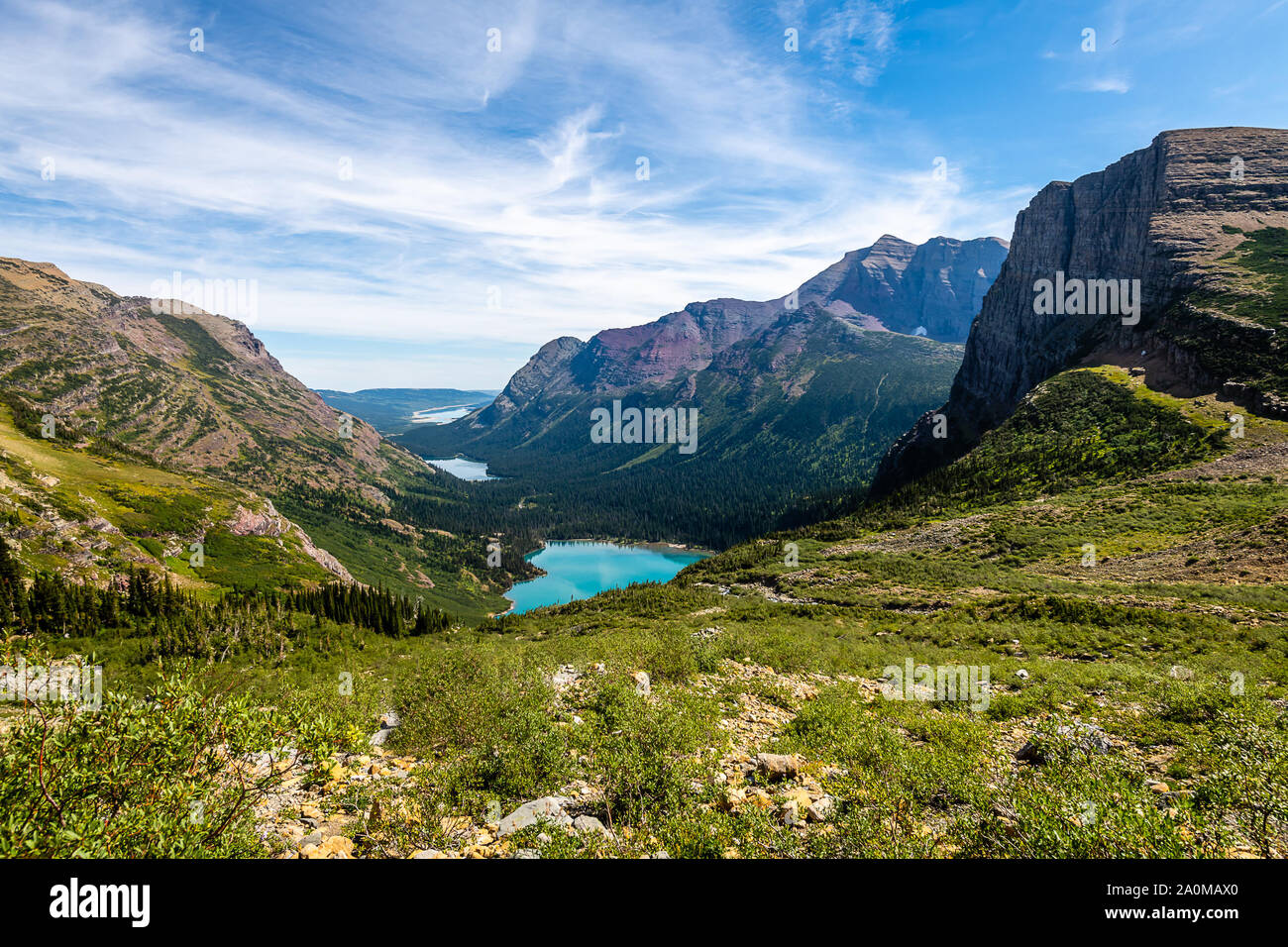 Grinnell Glacier Trail, Glacier National Park Stockfoto