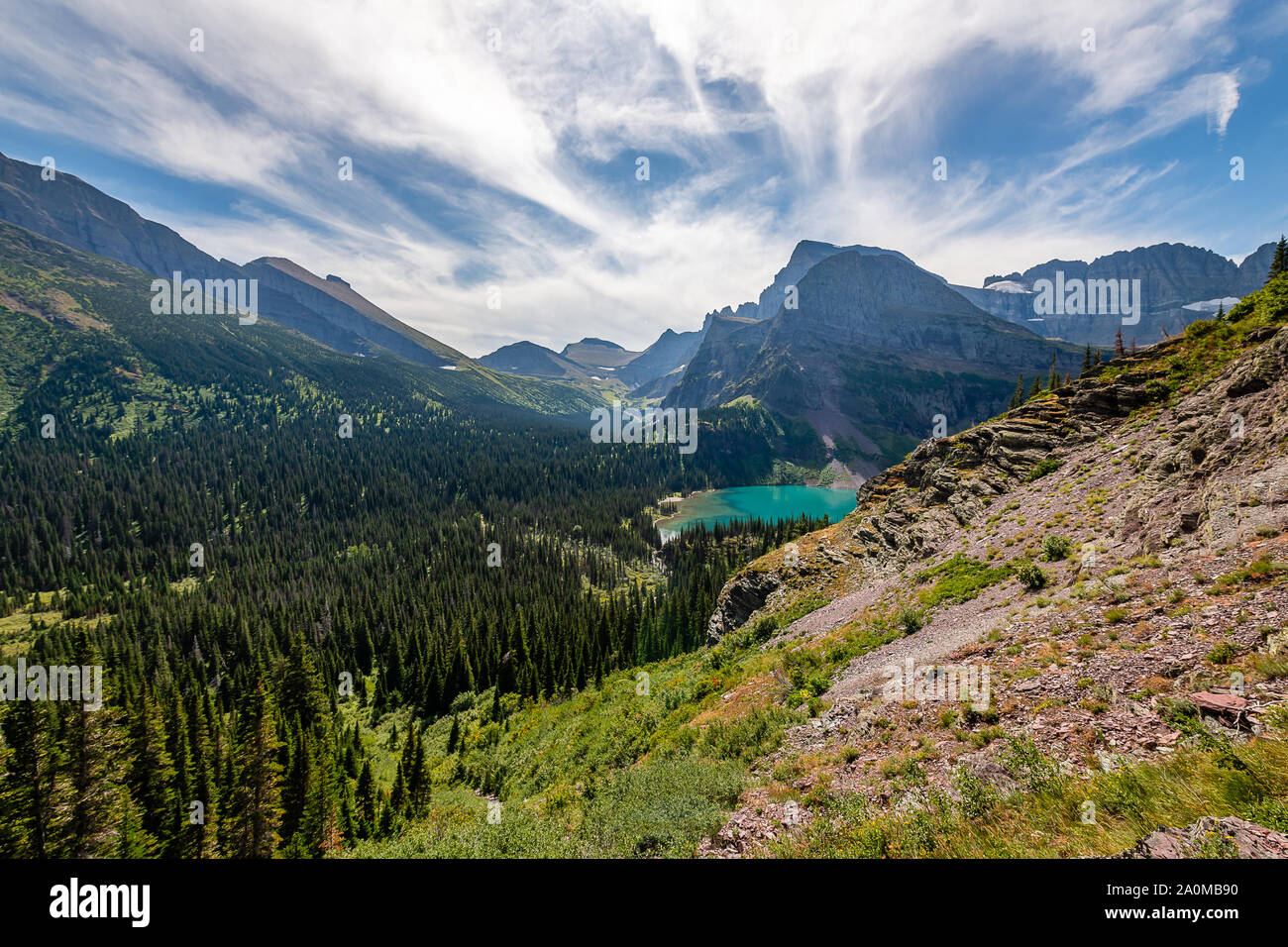Grinnell Glacier Trail, Glacier National Park Stockfoto