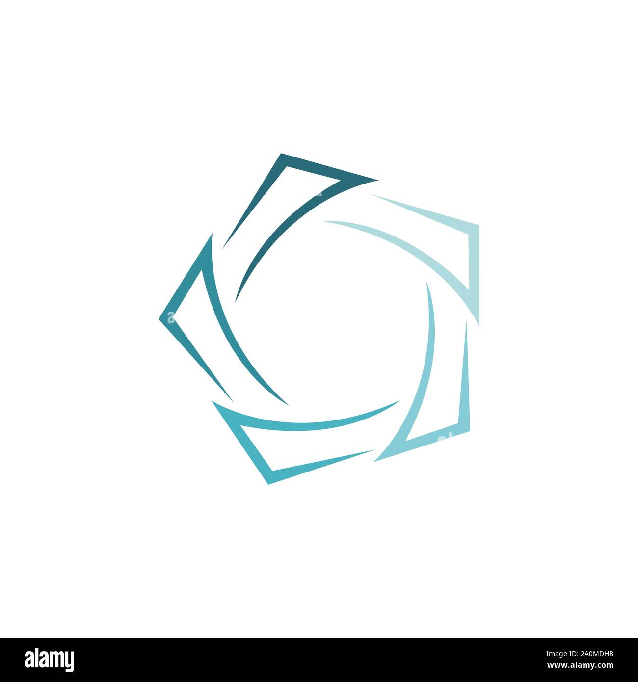 Moderne geometrische sechseckige Logo Design Symbol Vektor element Stock Vektor