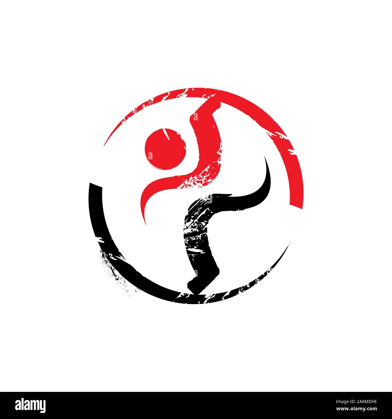 Gesunde Menschen Sport Fitness Logo Design Vector template Abbildungen Stock Vektor