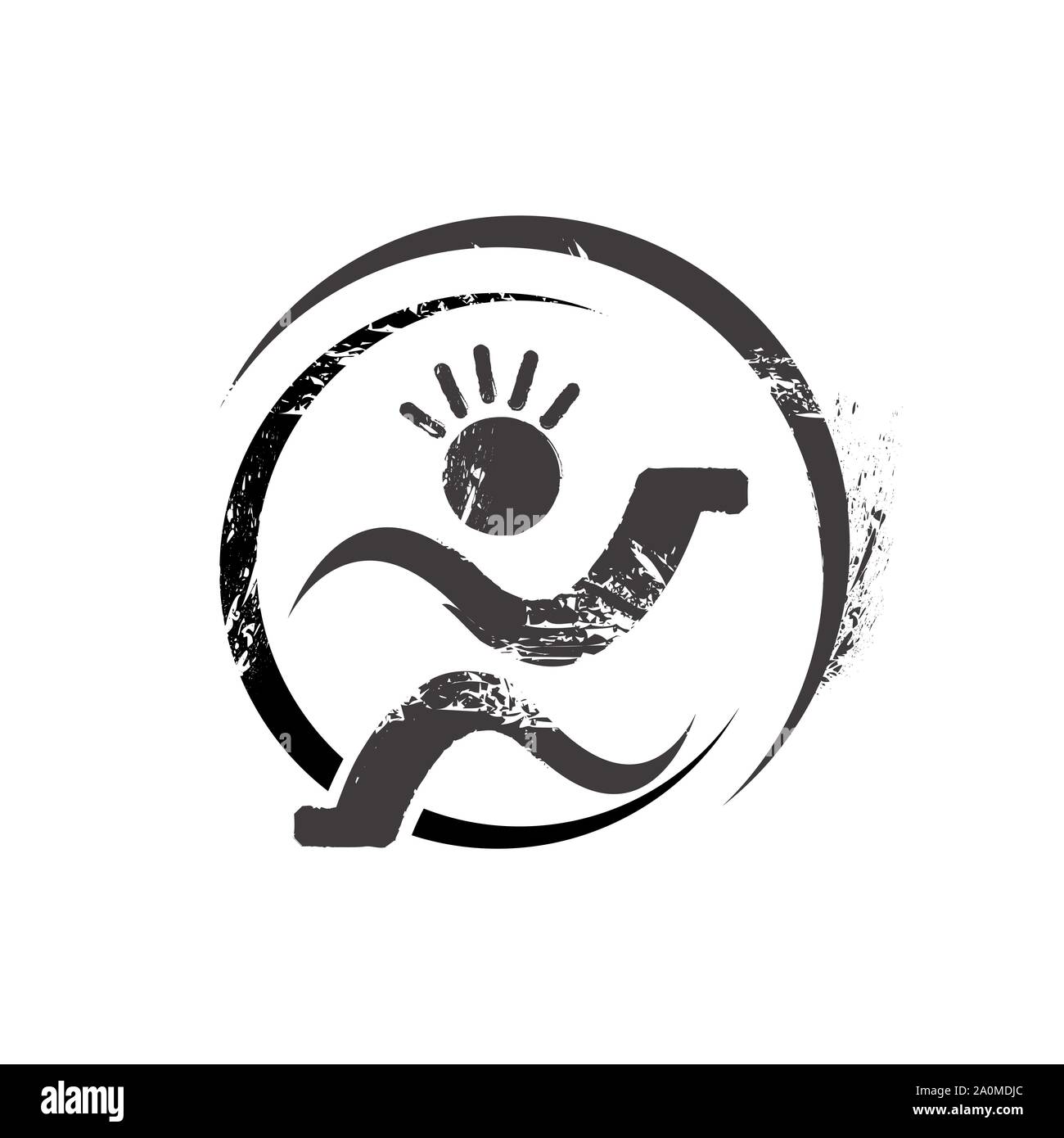 Gesunde Menschen Sport Fitness Logo Design Vector template Abbildungen Stock Vektor