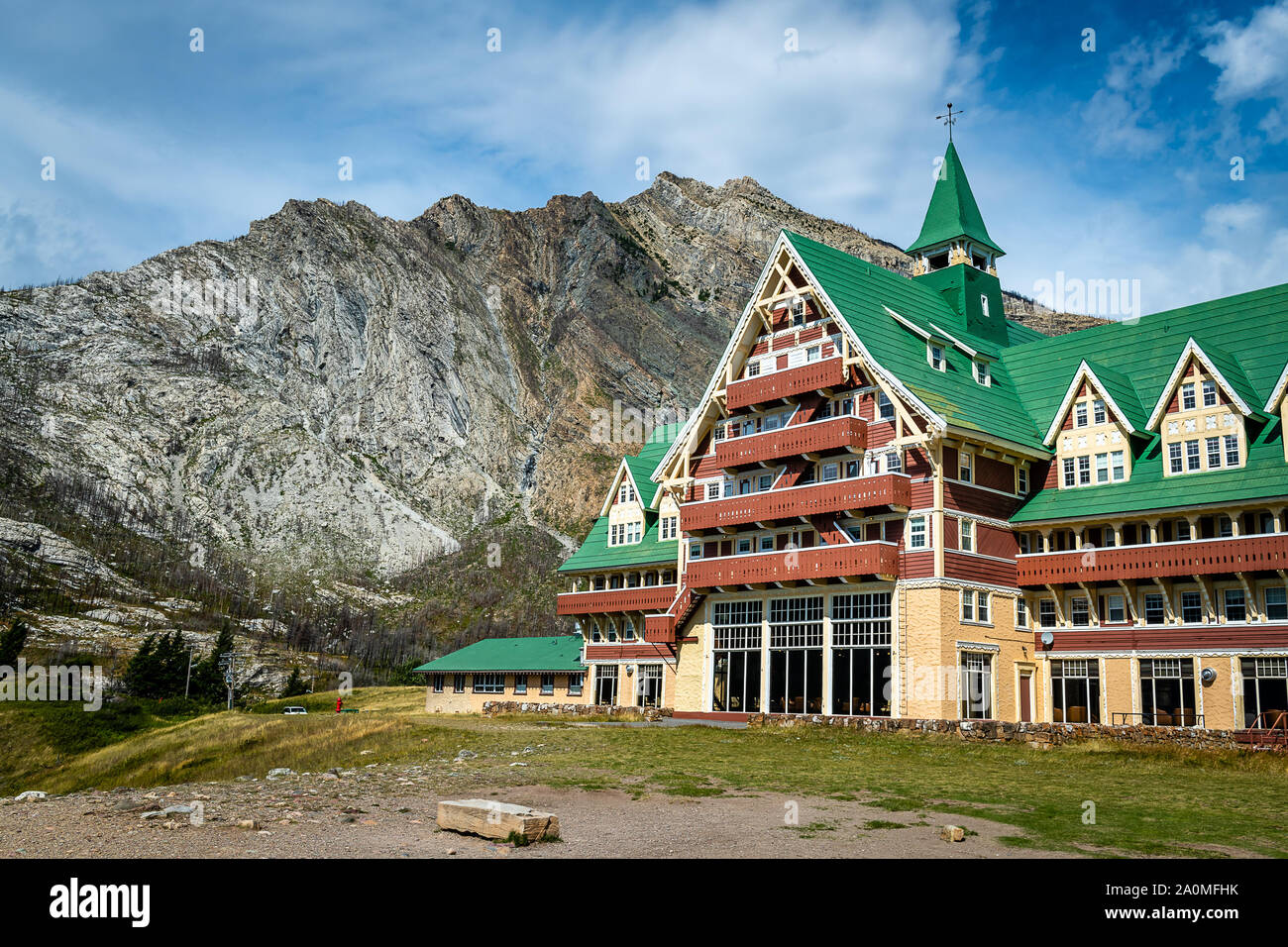 Gletscher und Waterton International Peace Park Stockfoto