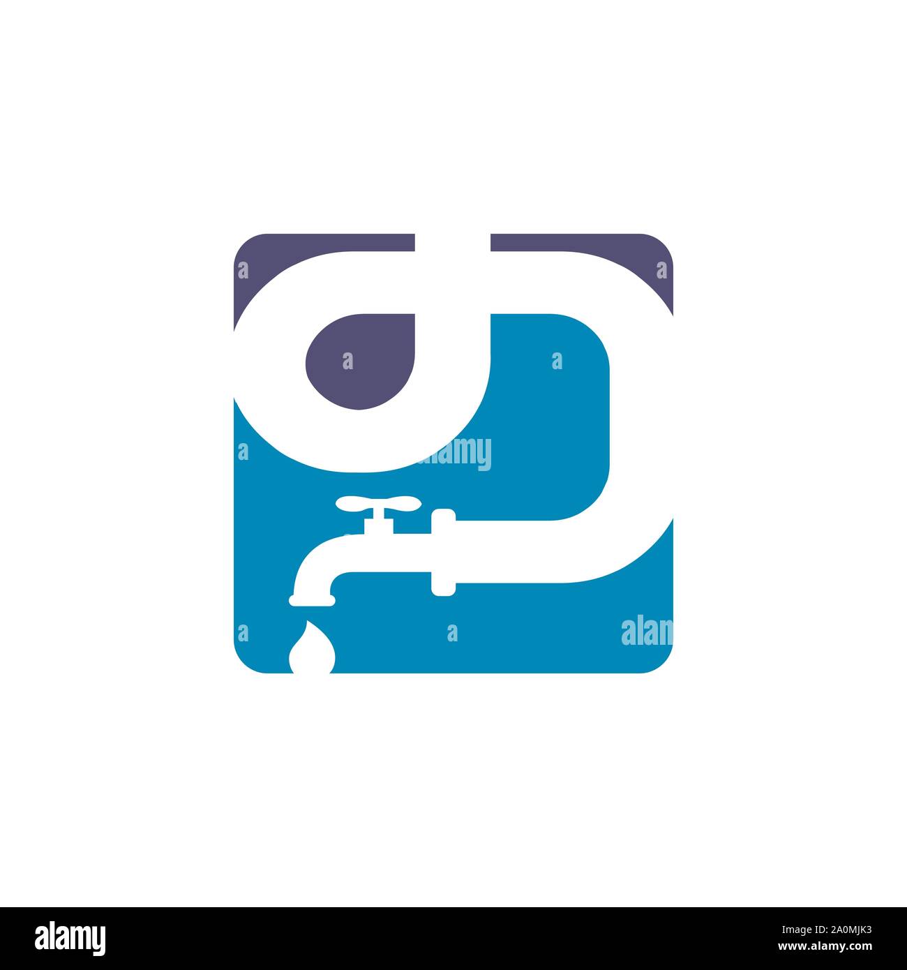 Wasser Service Sanitär Logo Design vector Zeichen Vorlage Stock Vektor