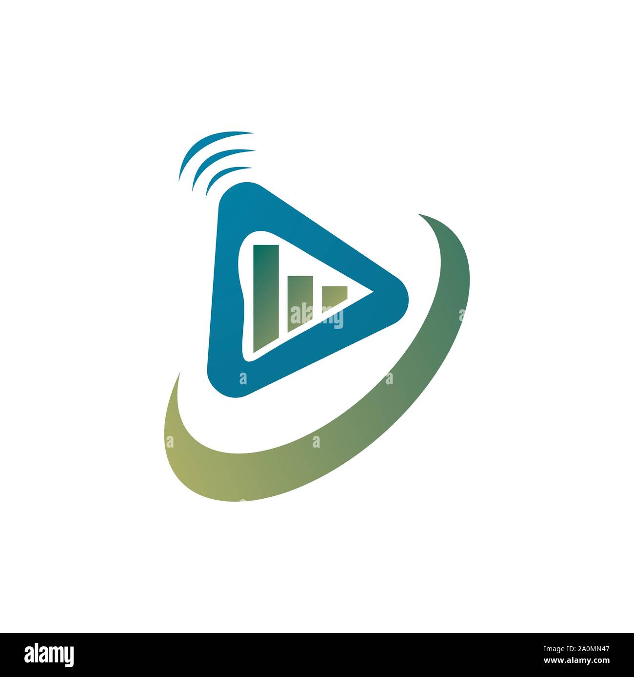 Tech Media Business Marketing Video Play Button Logo Design Symbol Vektor illustration Stock Vektor