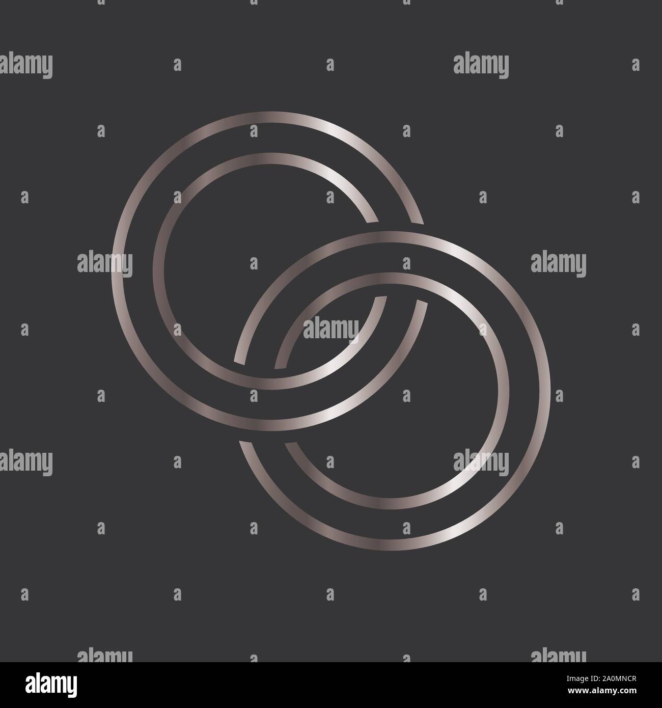 Kreatives Konzept Silber infinity Logo Design vector Abbildungen Stock Vektor