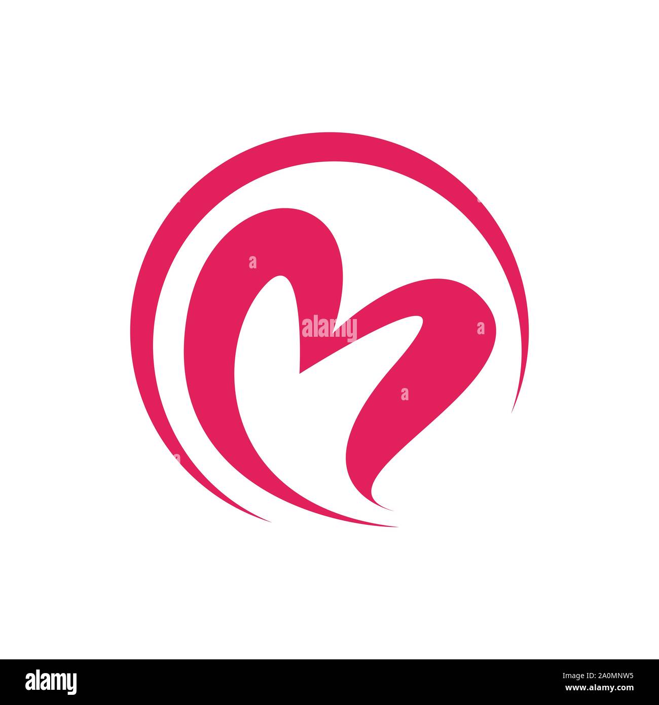 Symbol der Liebe Herz Logo Design Vector Illustration Stock Vektor