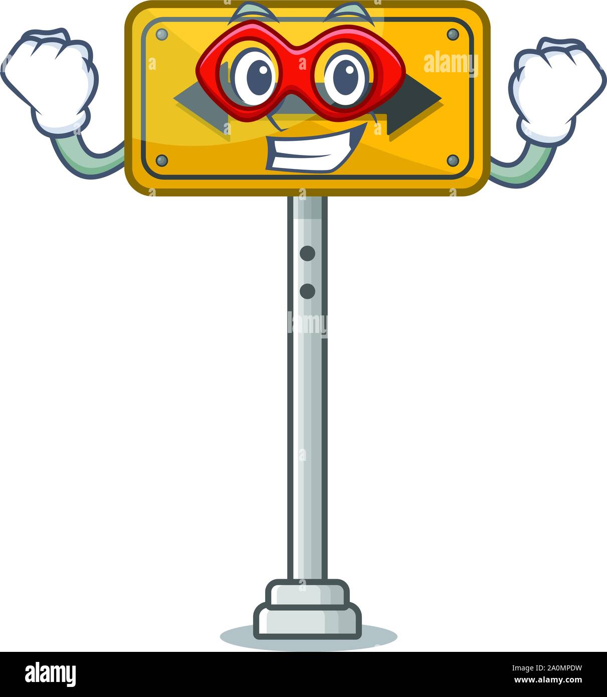 Super Hero pass auf beiden Seiten geprägt Charakter Stock Vektor