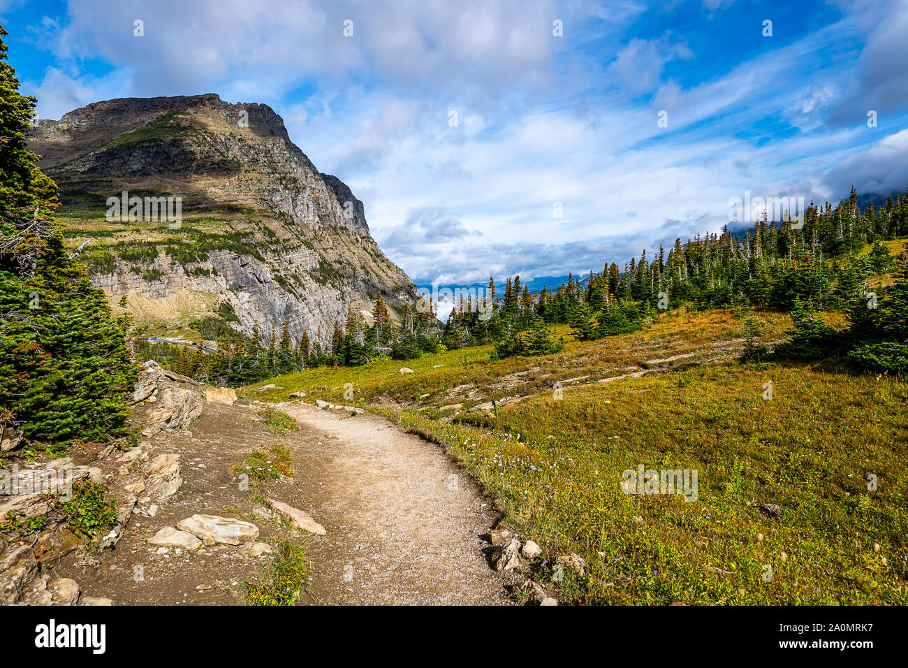 Das Highline Trail, Glacier National Park Stockfoto