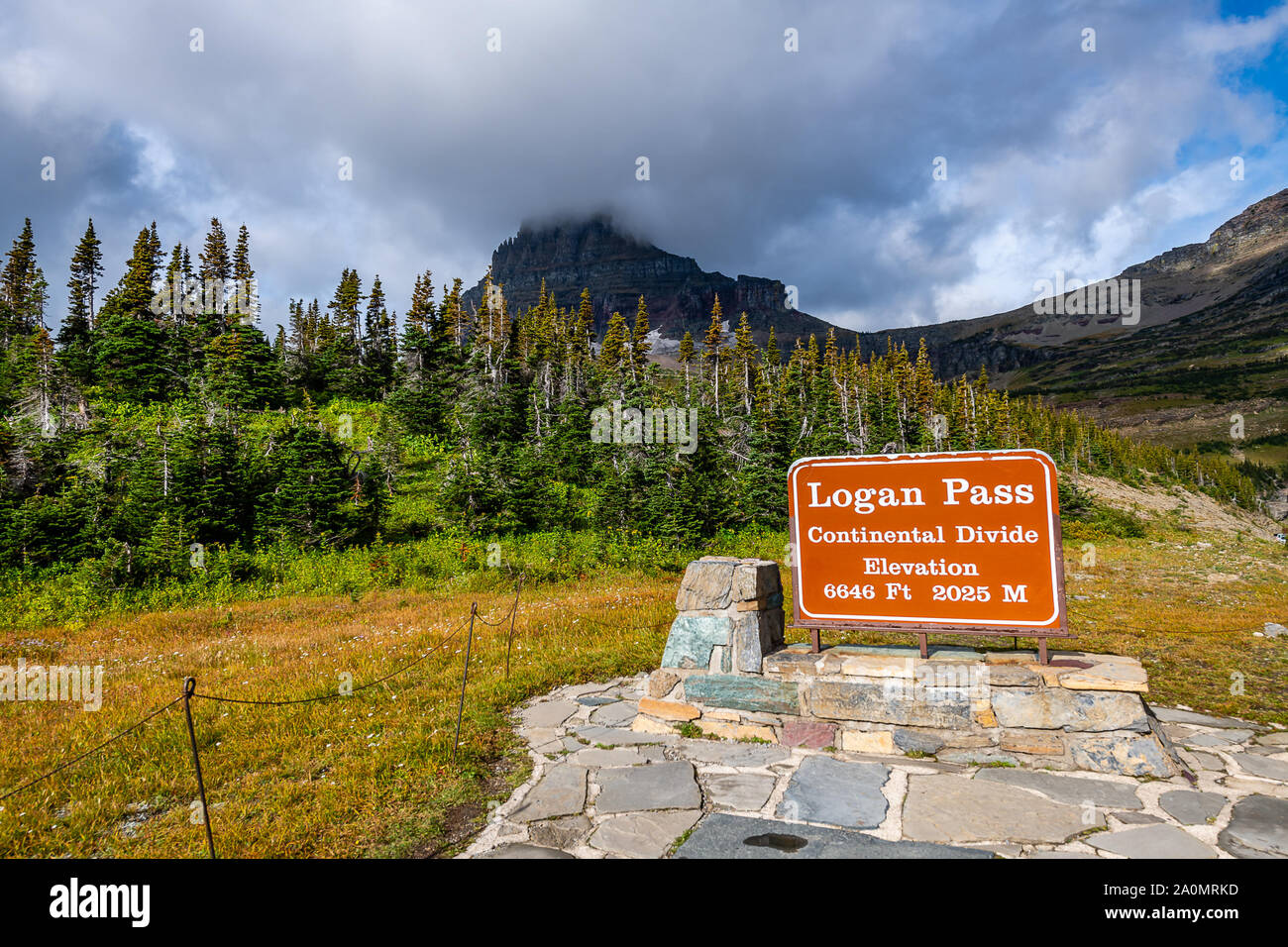 Das Highline Trail, Glacier National Park Stockfoto