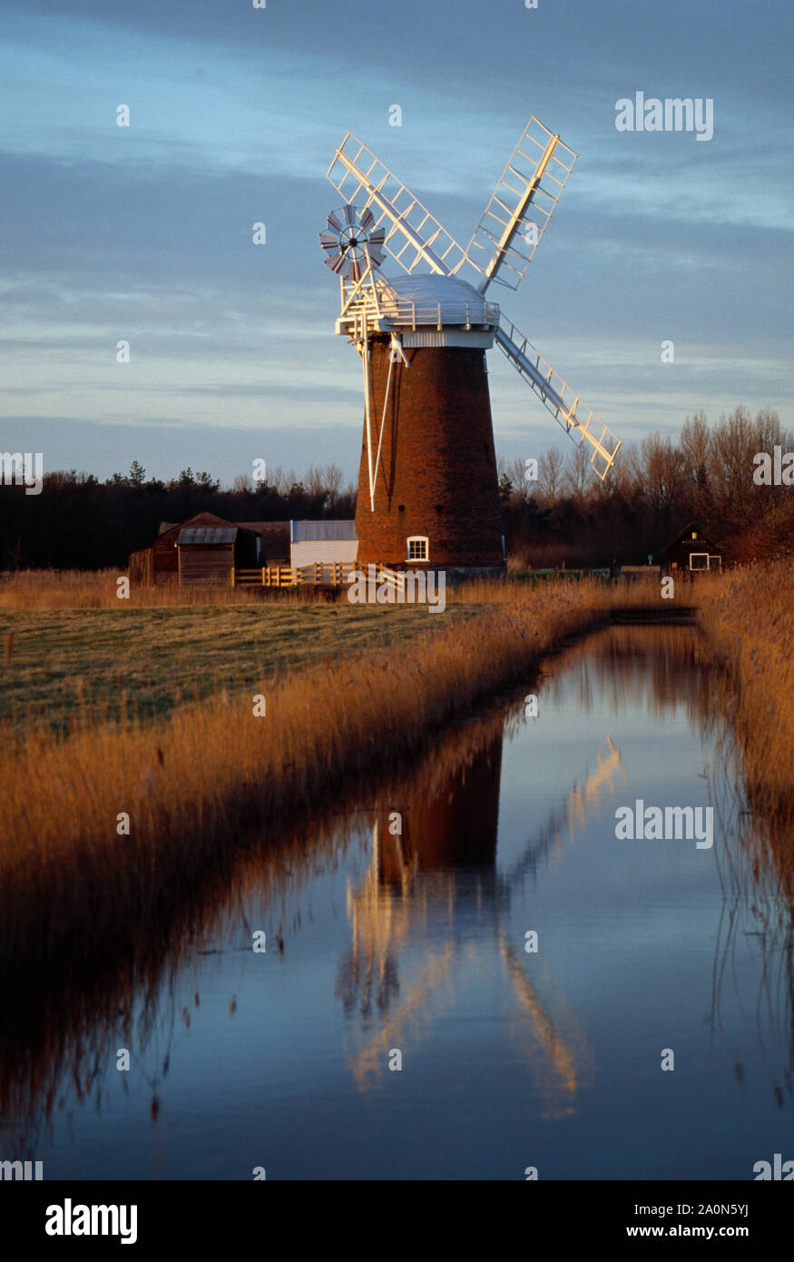 HORSEY WINDPUMP, Waxham, die Broads, Broadland, Norfolk, East Anglia, Großbritannien Stockfoto