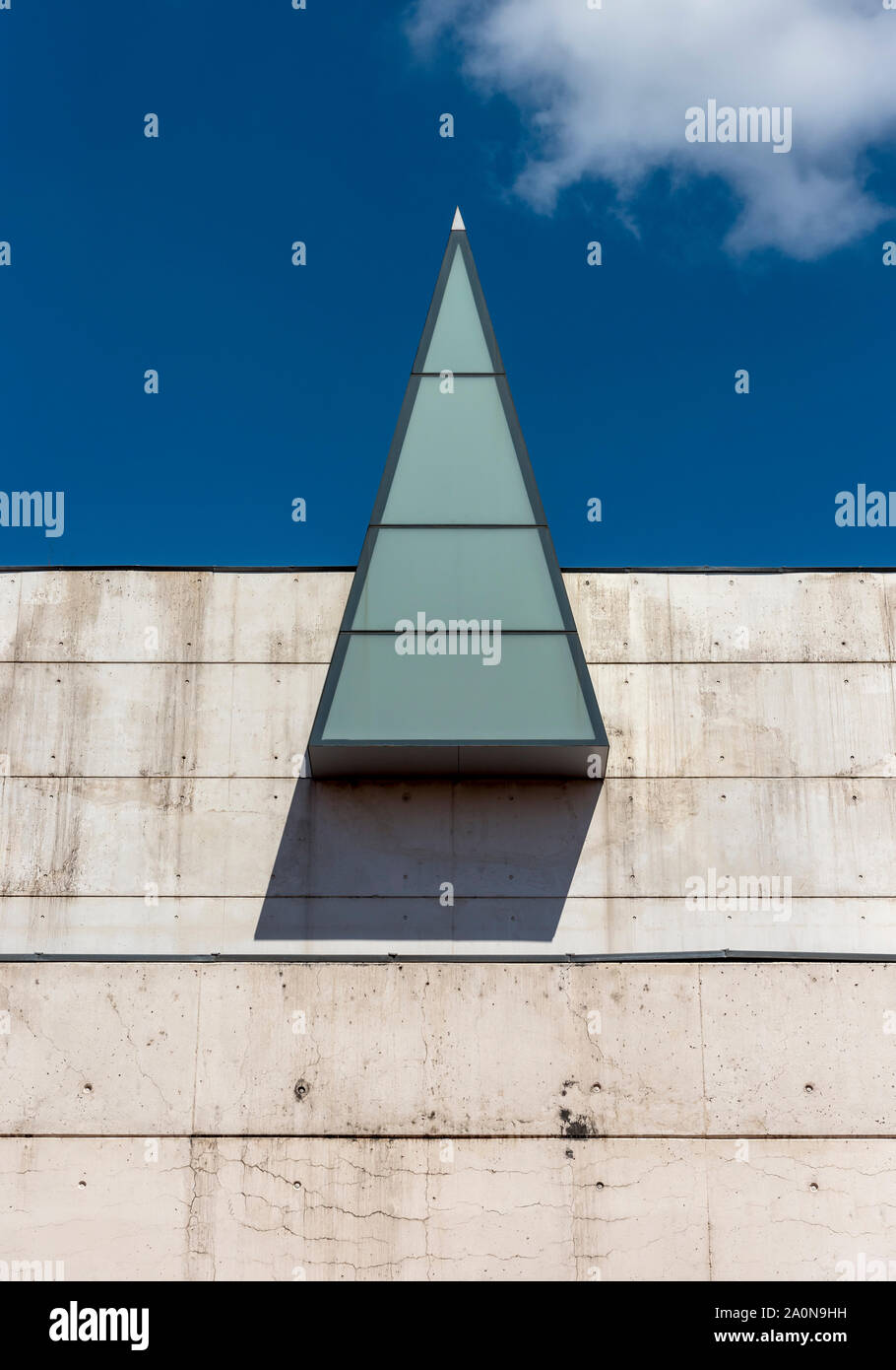 Architektonisches detail an Artium Museum (baskische Museum für Zeitgenössische Kunst), Vitoria-Gasteiz, Baskenland, Spanien Stockfoto