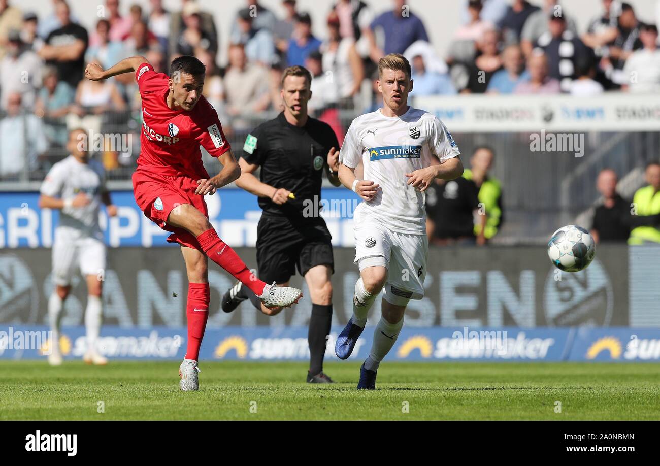 Sandhausen, Deutschland. 21 Sep, 2019. firo: 21.09.2019, Fußball, 2.Bundesliga, Saison 2019/2020, SV Sandhausen - VfL Bochum PANTOVIC, Bochum vor | Verwendung der weltweiten Kredit: dpa/Alamy leben Nachrichten Stockfoto