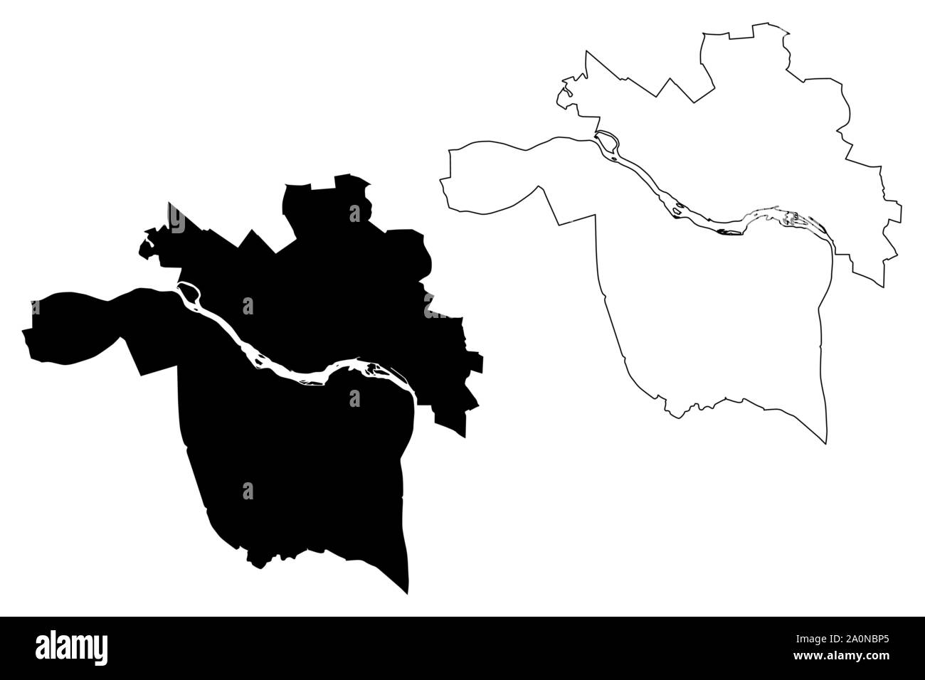Richmond City (USA Städte, Vereinigte Staaten von Amerika, usa Stadt) Karte Vektor-illustration, kritzeln Skizze Stadt Richmond Karte Stock Vektor