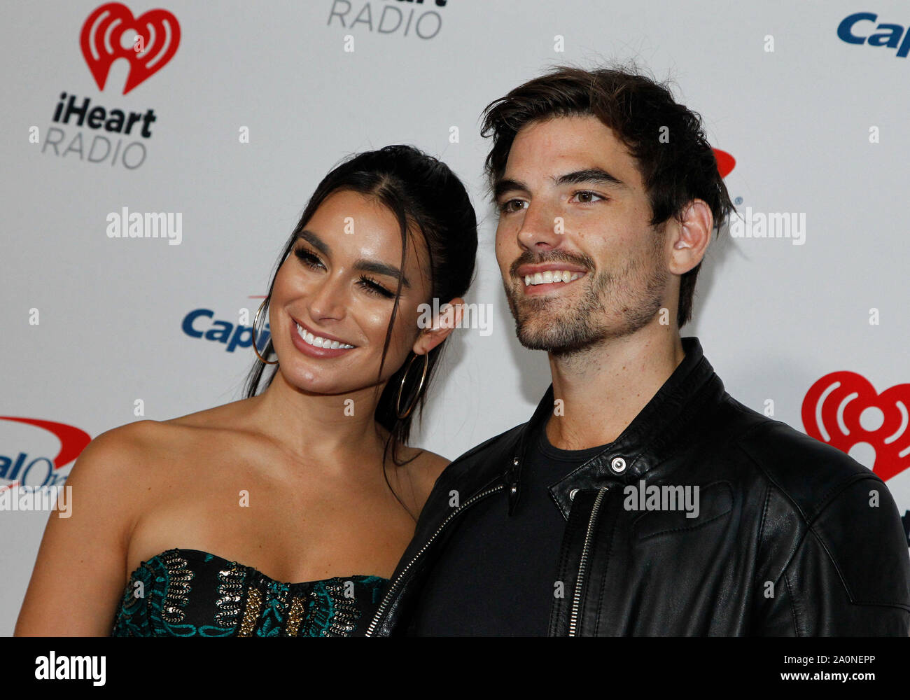 Reality-TV-Stars Ashley Iaconetti und Jared Haibon für die iHeartRadio Music Festival kommen an der T-Mobile Arena in Las Vegas, Nevada am Freitag, 20. September 2019. Foto von James Atoa/UPI Stockfoto