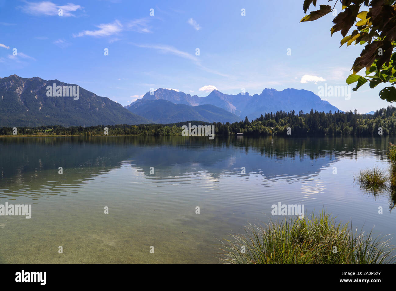 Schönen Tag am Ufer des Barmsee in Deutschland Stockfoto