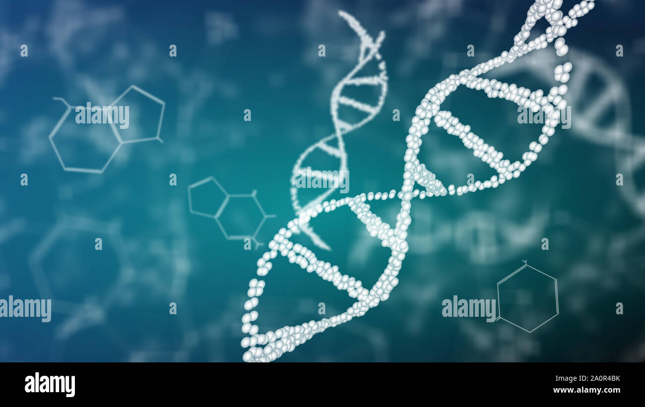 Struktur der DNA-Doppelhelix Animation, DNA-Molekülen und biologigical Konzept Stockfoto