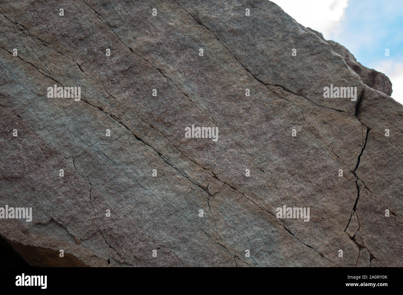 Eine Nahaufnahme eines großen, bunten Colorado Mountain Rock würde eine nette Plakat oder Textur Hintergrund machen. Bokeh. Stockfoto