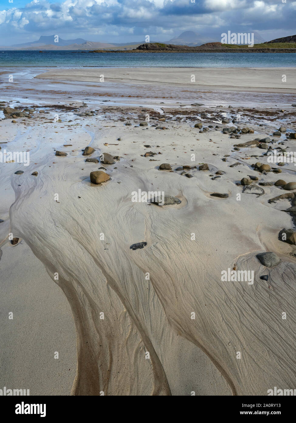 Mellon Udrigle Strand Wester Ross Schottland September Stockfoto
